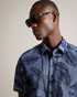 HOWTH-Shirts-SS Regular Linen Leaf Shirt- Ted Baker Romania